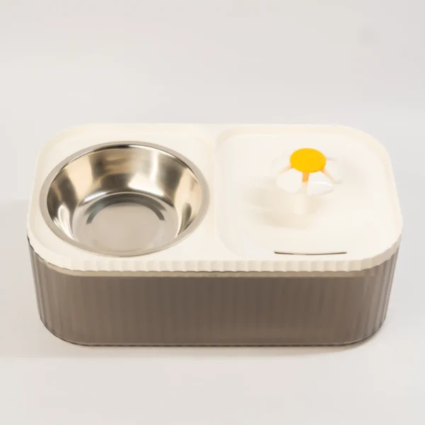 Comedero y fuente de agua para gatos