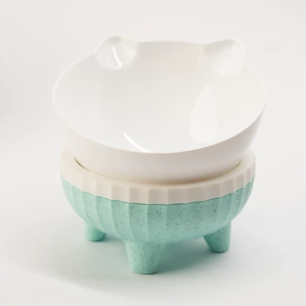 Comedero alto en forma de gato