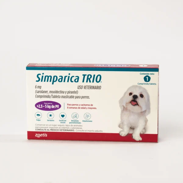 Simparica Trio - Para perros de 2,5 a 5 kg