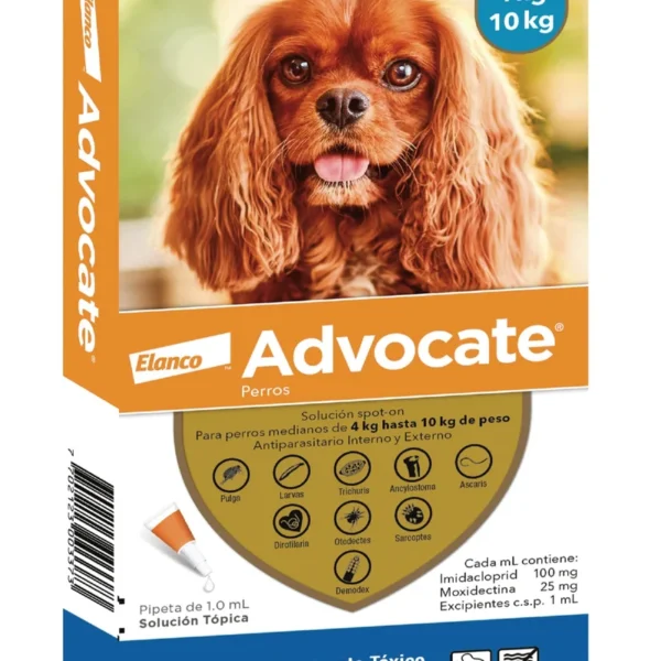 Advocate - Para perros de 4 a 10 kl - 1 Pipeta