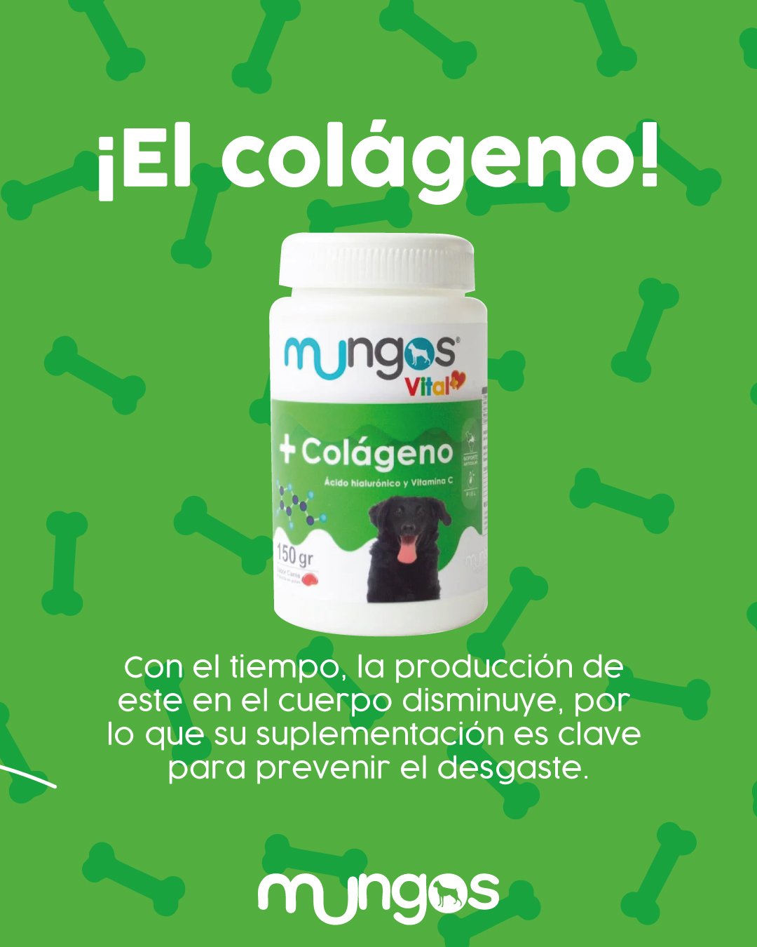 Mungos Colágeno dogs - 150 gr - Polvo