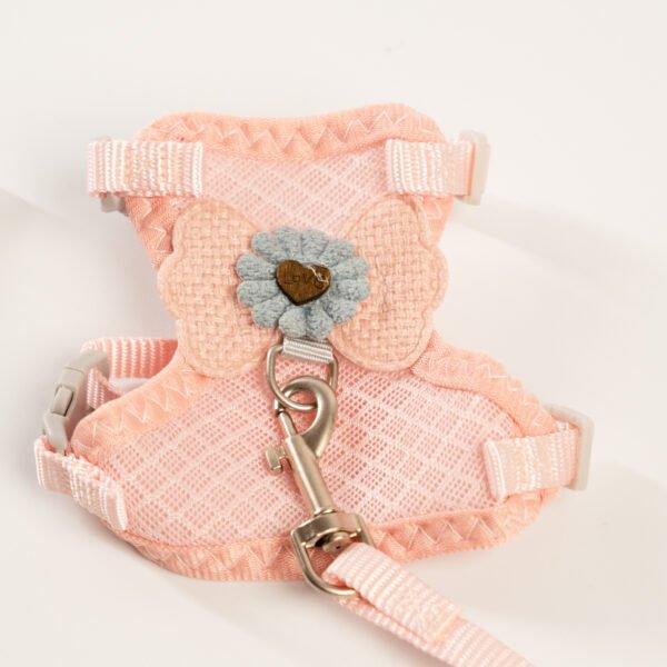 Arnes para gato diseño de flor y lazo