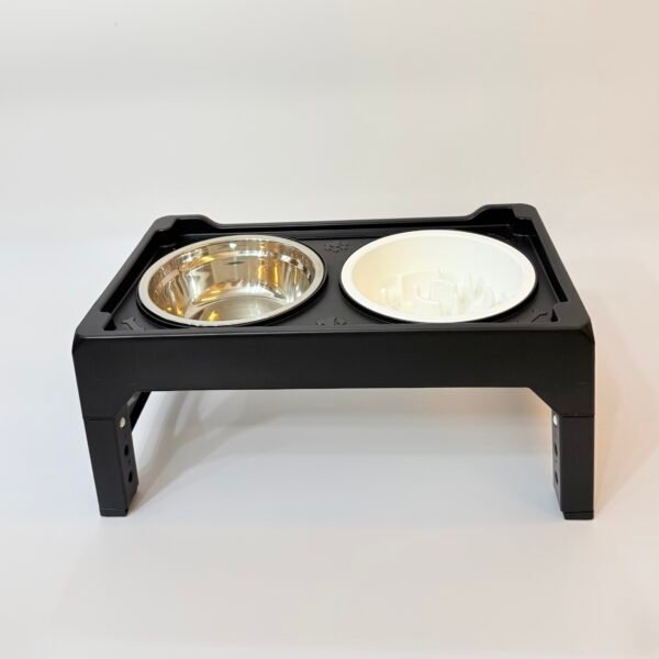 Comedero elevado, con base graduable y plato antireflujo
