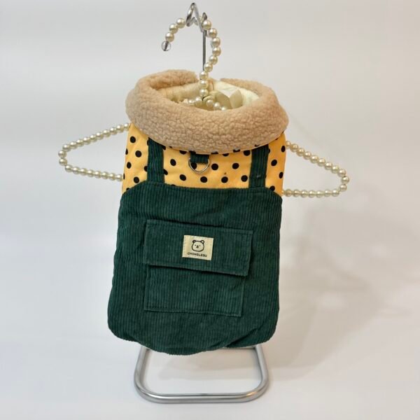 Chaqueta de puntos con cuello en peluche